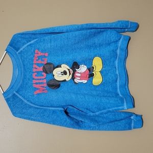 Disney cotton/polyester blend sweatshirt, juniors L, 22 in pit/pit, 25 in long